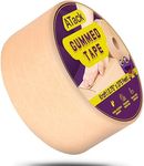 ATack Reinforced Gummed Kraft Paper Packing Tape, 2.75 Inches x 375 Feet Water Activated Brown Carton Box Sealing Tape for Mailing and Moving | Fiberglass Backing Kraft Flatback Paper Packaging Tape