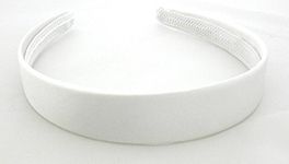 White Wide Satin Alice Band IN9013