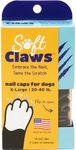 Soft Claws Dog and Cat Nail Caps Take Home Kit, X-Large, Black