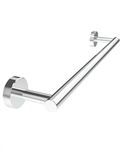 WZRUA Towel Rail Wall Mounted 45CM Chrome Hand Towel Holder, 304 Stainless Steel Rustproof Round Towel Bar Rail Rack for Bathroom