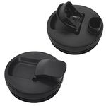 Flip Top to-Go Lids for Nutri Ninja Blender Cup BL450C BN751C BN401C BN801C BL456 BL480D BL481C BL642 BL680, Replacement Parts Accessories for Ninja 18oz /24oz /32oz Cups (2 Pack)