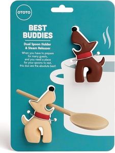 OTOTO Poggiamestolo Silicone - Poggia Mestolo per Piano Cottura - Gadget Cucina Divertenti per Pentola Senza BPA, Porta Mestolo (Buddies)
