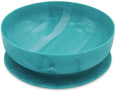 ChooMee Baby Suction Bowl | Powerful Suction Grip with Firm Bowl | Platinum Silicone, BPA Free | Large, 1 CT, Aqua