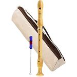 Recorders Instrument, German Recorders 8 Holes for Beginners, Baroque Recorders 3 Piece for Professional, Maple Wood F Key Alto Flute Instrument, with Cleaning Stick,Storage Bag