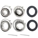 2 Set Fits for 1-1/4'' 3/4'' Axles Trailer Wheel Hub LM11949 Bearings Kit, LM11949/10 LM67048/10, 03813TC Seal OD 59.15mm, Cotter Pin.