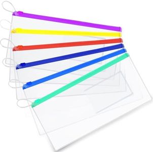 Fulmoon 100 Pcs Dental Zipper Pouches 10 x 4 Inch Clear Dental Bag with Card Slot Dental Bags Tooth Plastic Bags for Dental Hygiene Products Dental Office Prizes (Assorted Colors)