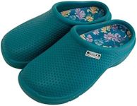Town & Country Clogs Mens/Womens Ladies Teal Gardening Super Soft Clogs/Cloggies Lightweight Cushioned Insole, 7 UK