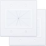 Kebulldola 2 Gang Wall Plate White 