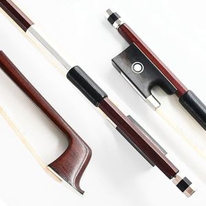 VINGOBOW Brazilwood Violin Bow 4/4 Full Size 74.5cm Ebony Frog Natural Mongolian White Horsehair Well Balanced Sweet Tone