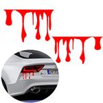 Akexermu CAR Decals 2 Pack red Flowing Blood Bloody Horror Funny Decal Sticker Car Vinyl