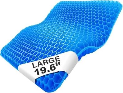 Gel Seat Cushion for Long Sitting (Super Large & Thick), Soft & Breathable, Gel Cushion for Wheelchair, Gel Chair Cushion for Hip Pain, Gel Seat Cushion for Office Chair