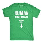 Mens Human Breathalyzer Blow Here T Shirt Funny Sex Blowjob Joke Tee for Guys Mens Funny T Shirts Sarcastic T Shirt for Men Funny Adult Humor T Shirt Green - 3XL