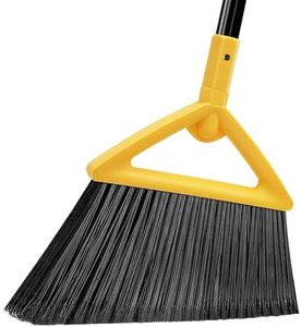PUTNATRUE Heavy Duty Commercial Broom,Upgraded Angle Broom for Sweeping Indoor and Outdoor,Perfect Yellow Broom of Kitchen Garage and Courtyard Livingroom