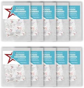 PackFreshUSA: 100 Pack (10 x 10 Packs) - 300cc Oxygen Absorber Packs - Food Preservation - Long-Term Food Storage Guide Included