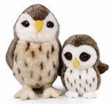 Ice King Bear Mom and Baby Stuffed Animals Set Zoo Wild Animals (Owl)