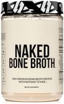 Naked Bone Broth - Beef Bone Broth Protein Powder - 20G Protein, Only 1 Ingredient - Gut Health and Joint Supplement - Unflavored - No GMO, Gluten, Or Soy - 1 Pound