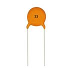 e4u 33pF 50V Radial Ceramic Disc Capacitor - 100 No's