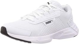 Puma Unisex's Space Runner Alt Road Running Shoe, Puma White Puma Black, 8.5 US