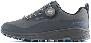 Icebug Mens Haze RB9X GTX Trail Hiking Shoe with Traction Sole, Ash/Steelblue, 7 US