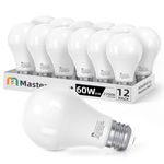 Mastery Mart A19 [60-Watt] Led Light Bulbs, E26 Base, 2700K Soft White Warm Light, 800 Lumens, CRI 80+, Non-Dimmable, Energy Star, UL Listed, 9W [60W Equivalent]- (12 Pack)