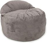 CordaRoy's NEST Gaming Bean Bag Chair - Convertible Bean Bag Chair & Bed - Washable Chenille Cover with Pockets for Remote, Controllers - for Living Room, Game Room, Basement - Queen Size - Charcoal