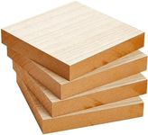 Bright Creations Unfinished MDF Wood Squares for Crafts, Wooden Blocks, 1 Inch Thick (6x6 in, 4 Pack)