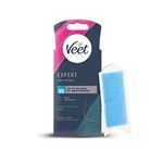 Veet Expert Waxing Strips for Sensitive Skin - 20 Cold Wax Strips & 4 Finish Wipes for Eyebrow, Facial Hair Removal - Hydrating, Exfoliating, Ideal for Face
