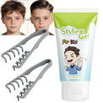 Hair Gel - Natural Styling Gel for Boys & Girls, Medium-Strong Hold, Long-Lasting,safe for kids,Boost self-confidence,back to school hair gel with Texture Comb