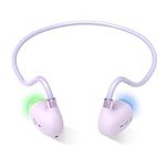 Ziquigoa Kids Open Ear Headphones Bluetooth 5.3 w/Mic Ear Headphone, 85dB Wireless Earbuds w/Colorful RGB Led, 20g Ultra-Light, IPX5 Waterproof, 12H Playtime Perfect for Travel Sports School Home