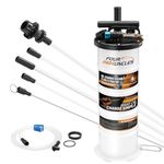 FOUR UNCLES 6.5L Oil Extractor - Pneumatic/Manual Vacumm Fluid Extractor with Pump Tank Remover & 5 Tubes and A Brake Bleeding Hose