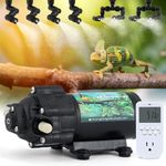 Moongiantgo Reptile Humidifier - Reptile Misting System with 4PCS 360°Adjustable Single Nozzles & 2PCS Double Nozzles and Timer Socket - Reptile Mister for Terrarium Lizard Chameleon Snake Frog Turtle