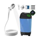 Portable Camping Shower Pump, Outdoor Shower Kit with Intelligent Digital Display, 7800mAh Rechargeable Shower for Camping Washing Garden Travel Hiking