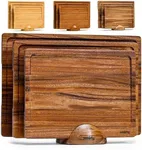 SMIRLY Bamboo Cutting Board Set Wit