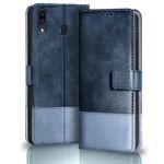 TheGiftKart Flip Back Cover Case for Samsung Galaxy A30 / A20 / M10s | Dual-Color Leather Finish | Inbuilt Stand & Pockets | Flip Back Cover for Samsung A30 / A20 / M10s (Faux Leather, Blue & Sky)