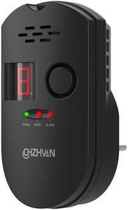 CHZHVAN Détecteur de Gaz Naturel/Gaz de Pétrole Liquéfié/Détecteur de Gaz Carbonique avec Alarme sonore,Affichage Digital LED,et Surveillance du méthane,du Propane,du Butane et des gaz combustibles