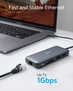 Anker 8-in-1 USB-C Docking Station – Multiport Hub with HDMI, USB, Ethernet