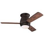 Westinghouse 7217800 Halley 44-Inch Oil Rubbed Bronze Indoor/Outdoor Ceiling Fan, LED Light Kit with Frosted Opal Glass, Remote Control Included