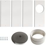 Portable Air Conditioner Window Seal Plates Kit, Plastic AC Vent Kit for Sliding Windows, Portable AC Duct, Adjustable Length Portable AC Vent Kit for 5.1/5.9 inch Air Conditioner Exhaust Hose