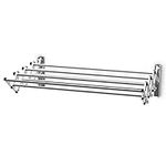 Multigot Extendable Drying Rack, Stainless Steel Wall Mounted Clothing Airer Dryer, Towel Clothes Horse for Balcony Bedroom Bathroom