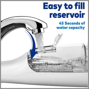 Waterpik Cordless Water Flosser – White Portable Oral Irrigator