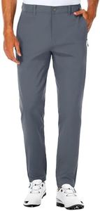 SPECIALMAGIC Golf Pants Men Stretch Slim fit Hiking Pants Dress Casual Lightweight Tapered Zipper Pockets Denim Blue,34W30L