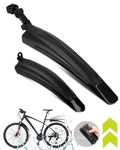 VELOGO Bike Fenders 2 PartsBike Accessories-Universal Front and Rear Tire MudGuards Easy to Install for 24-26 inch/700CC Bikes