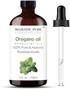 Majestic Pure Oregano Essential Oil with Glass Dropper - Huge 4 Fl Oz - 100% Pure and Natural Oregano Oil - Premium Grade Essential Oils for Diffuser, Aromatherapy, Soap and Candle Making