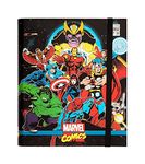 Grupo Erik Marvel Comics Avengers 4 Ring Binder | A4 Folders Ring Binder | 10.6 x 12.6 inches - 27 x 32 cm | Ring Binder A4 | A4 Ringbinder | 4 Ring Binder A4 | Marvel Gifts