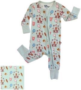 Little Worldz by Strasburg Children Toddler Pajamas Viscose from Bamboo Baby Pajamas Romper Convertible Sleeper 2- way Zipper Carnival 12m