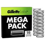 Gillette Labs Razor Blades Men, Pack of 16 Razor Blade Refills, Compatible with GilletteLabs with Exfoliating Bar and Heated Razor