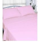 Rayyan Linen Thermal Flannelette Fitted Sheet Brushed 100% Cotton Soft Luxury 25cm Deep Fitted Bed Sheet (Pink, Single)