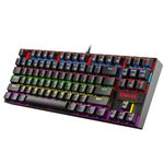 Redragon K552 Mechanical Gaming Keyboard RGB Led Rainbow Backlit Wired Keyboard with Red Switches for Windows Gaming PC (87 Keys, Black)