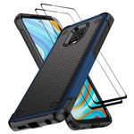 Jeylly for Xiaomi Note 9S/Note 9 Pro/Note 9 Pro Max Case, Military Grade Drop Protection Dual Layer Hard PC Back & Soft TPU Bumper Shockproof Case for Redmi Note 9S/Note 9 Pro/Note 9 Pro Max, Blue