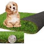 Turf Rugs and Runners,1.37"/35mm Low Pile High Artificial Grass with Drainage Holes Thick Turf Rugs and Runners for Realistic Indoor Outdoor Garden Lawn (1.31ft x 5.25ft=Square 6.88ft)